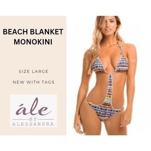 ale By Alessandra Beach Blanket Monokini Swimsuit Size Large NEW